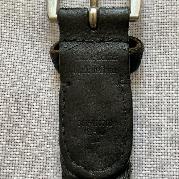 Black Leather Suede Woven Braided Belt Adjustable L:47” NEW - Picture 6 of 12